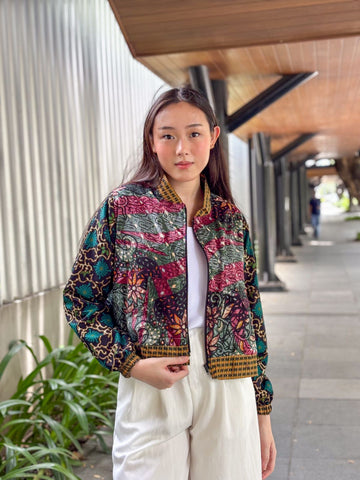 Ziya Likha Bomber Jacket with Zipper