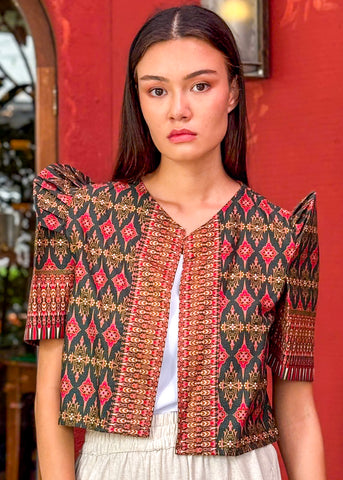 ZIYA Luna Cotton Blazer Top Filipiniana Asean Batik