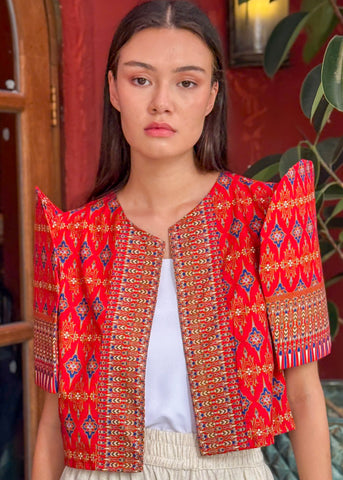ZIYA Luna Cotton Blazer Top Filipiniana Asean Batik