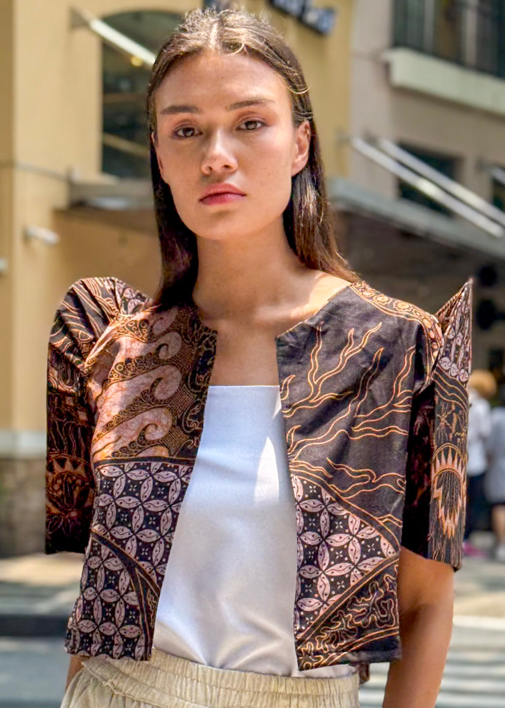 ZIYA Luna Cotton Blazer Top Filipiniana Asean Batik