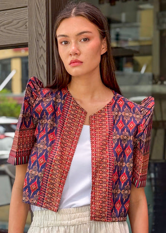 ZIYA Luna Cotton Blazer Top Filipiniana Asean Batik