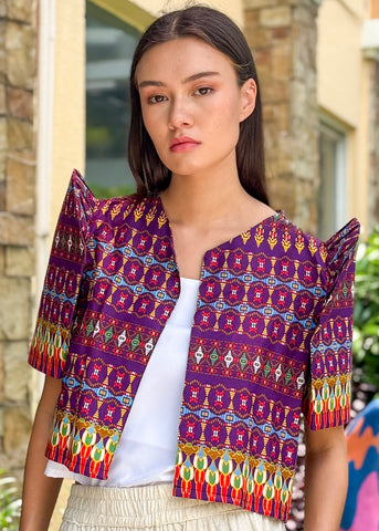 ZIYA Luna Cotton Blazer Top Filipiniana Asean Batik